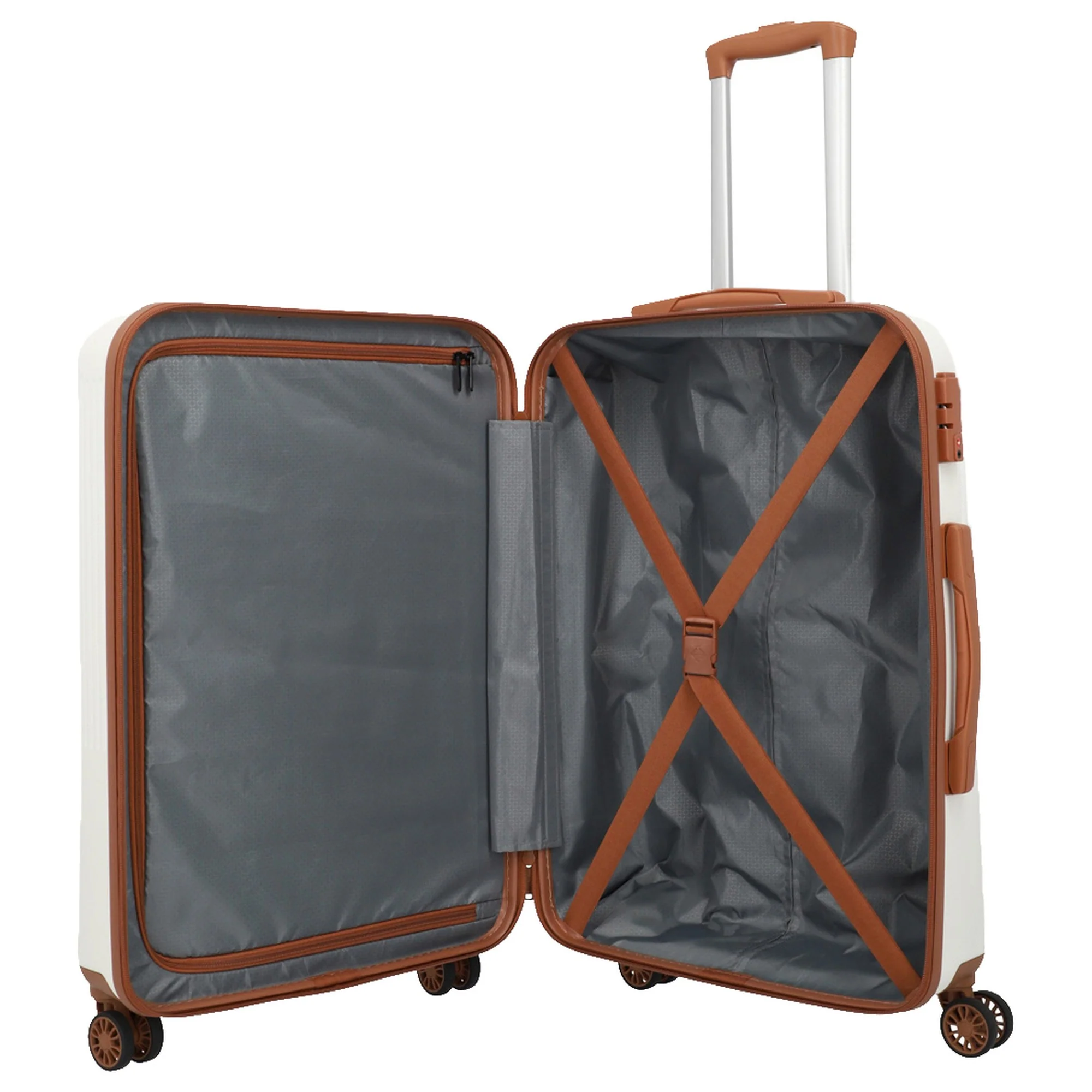Travelite Bali - 4-Rollen-Trolley M 67 cm (weiß/cognac) - Image 6