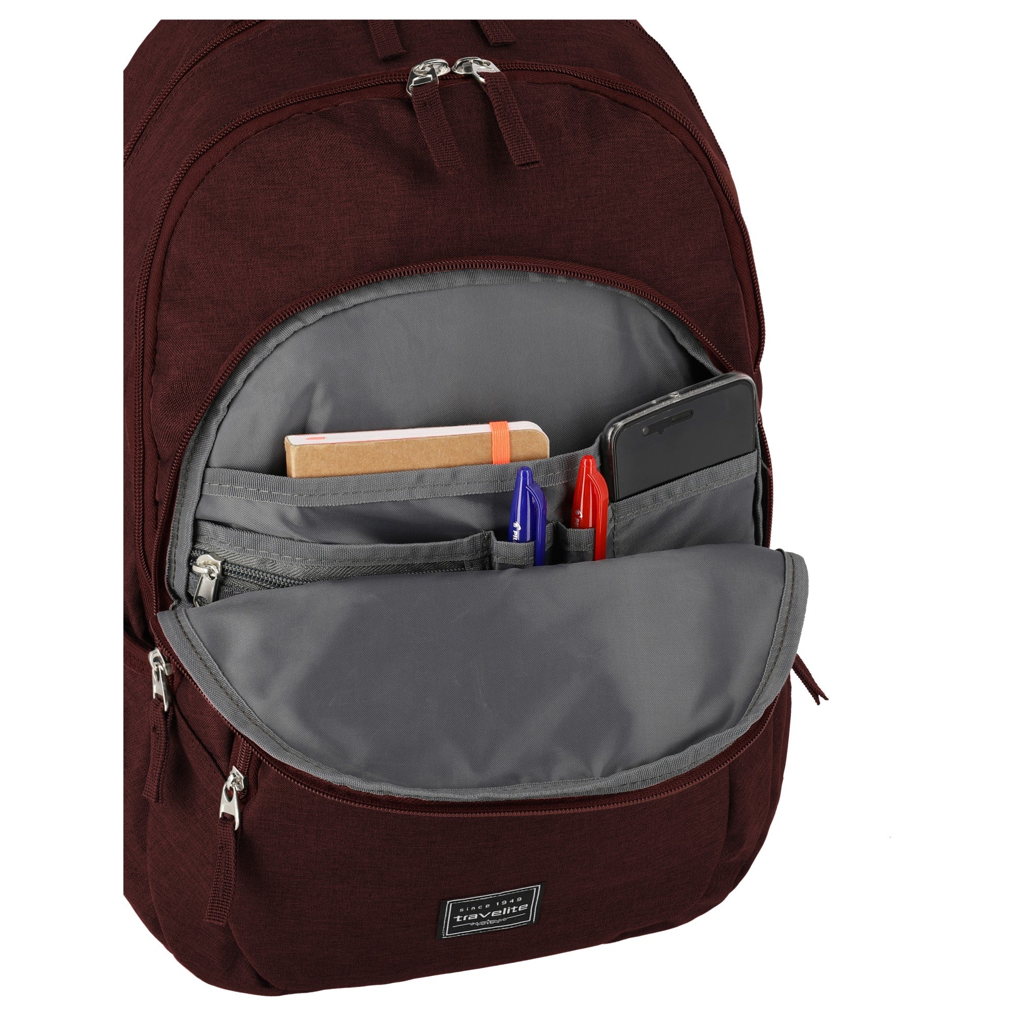 Travelite Basics Melange - Rucksack 45 cm (bordeaux) - Image 5