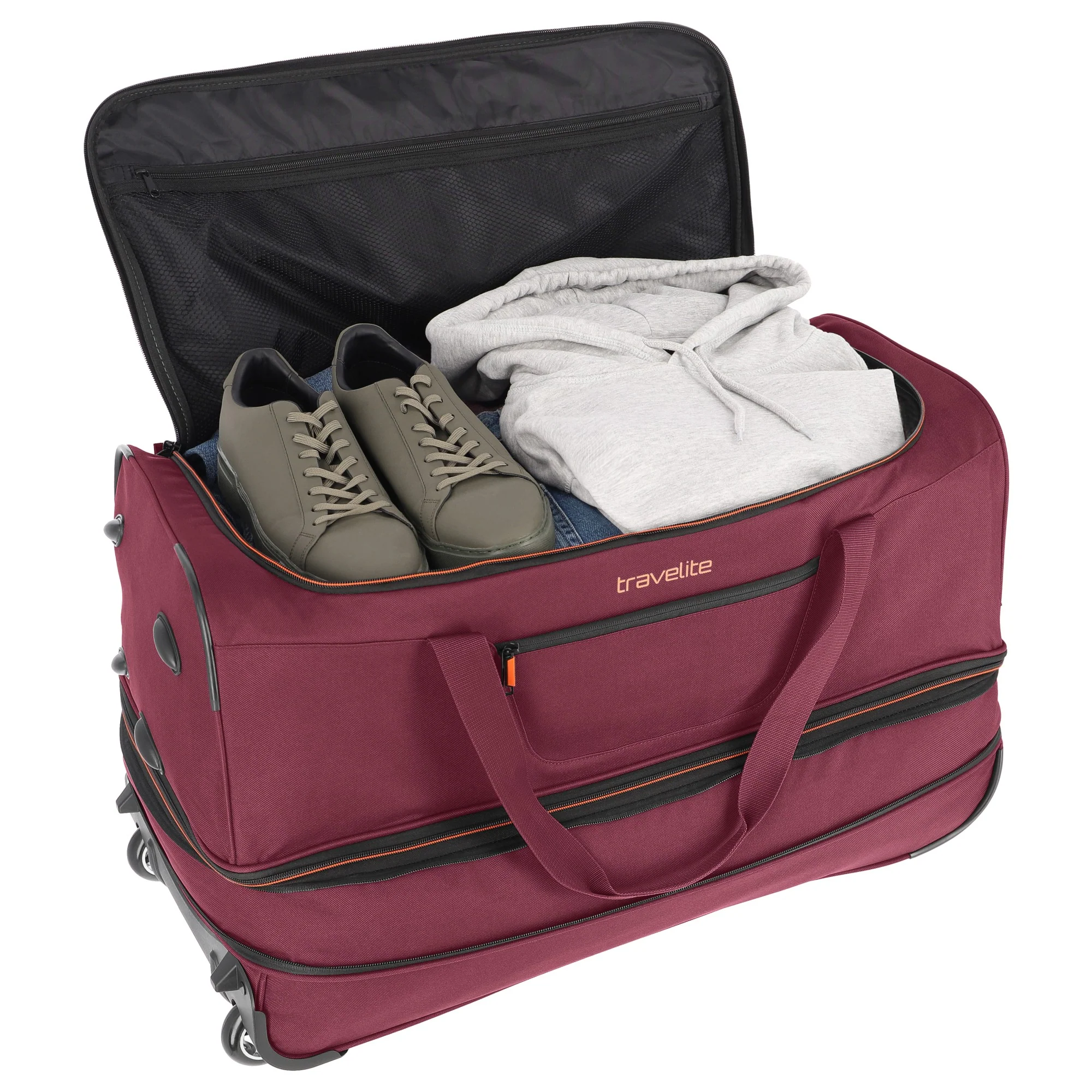 Travelite Basics - Rollenreisetasche 98/119L 70 cm erw. (bordeaux) - Image 5