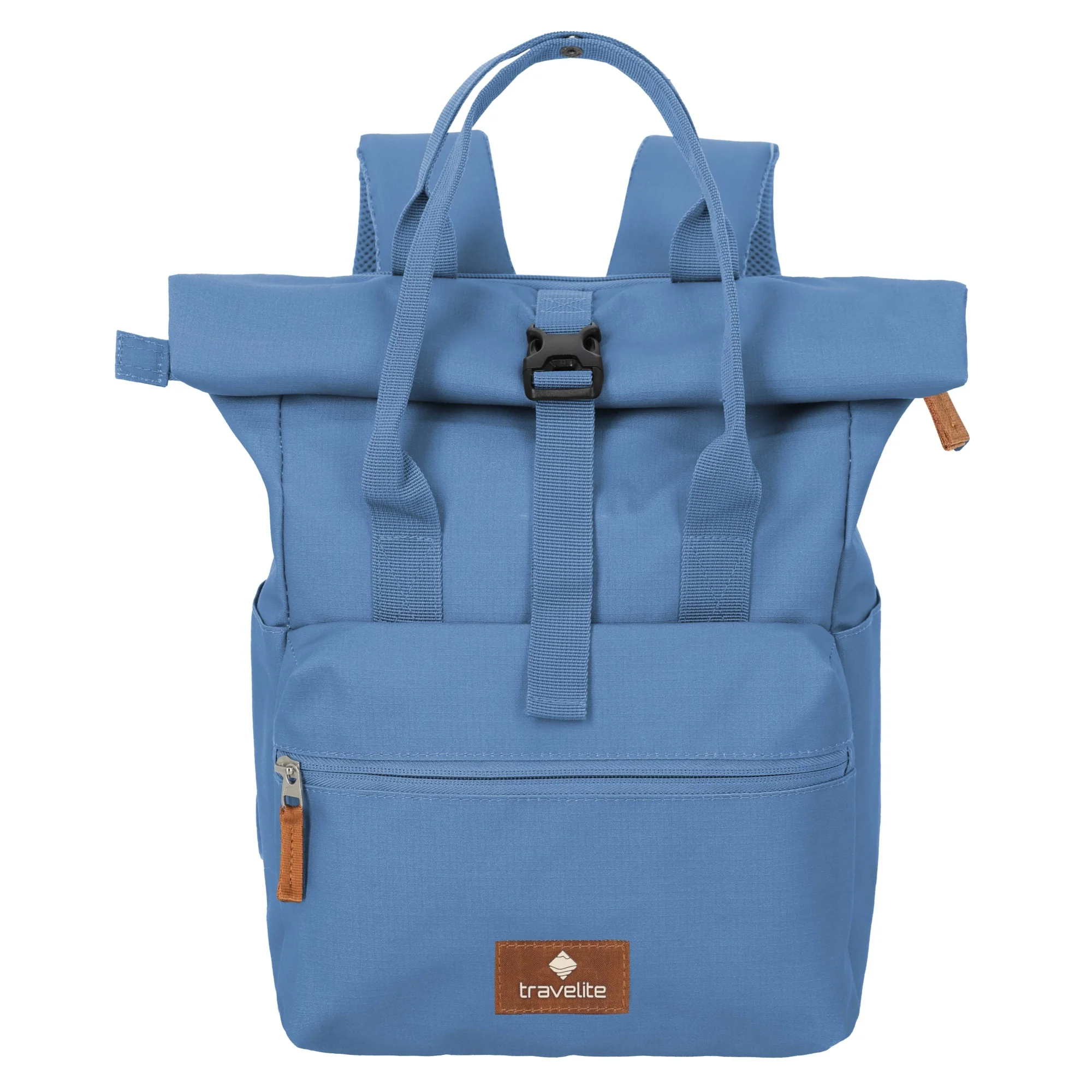 Travelite Basics Short Handle - Rolltop Rucksack 46 cm (denim)