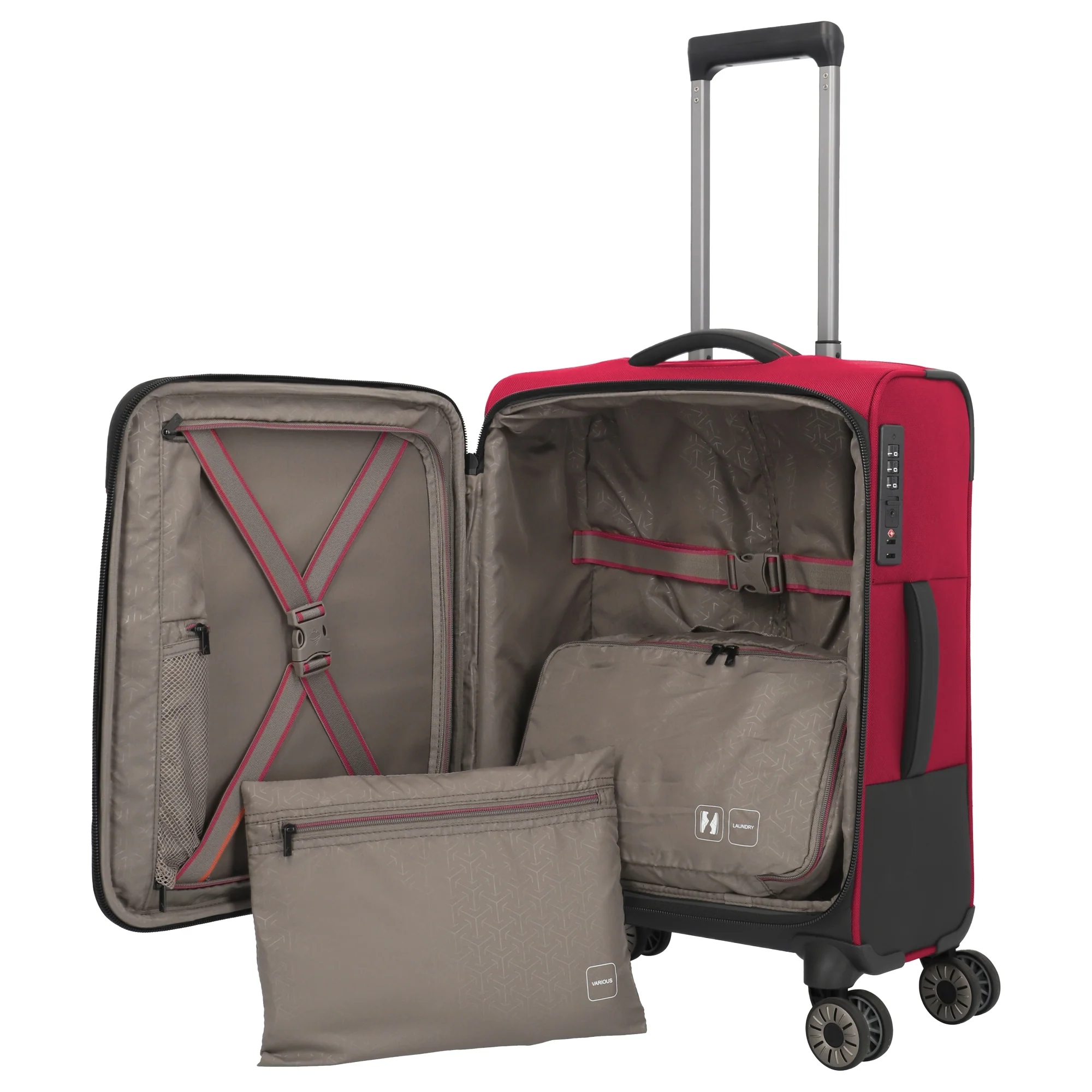 Travelite Crosslite - 4-Rollen-Kabinentrolley S 55 cm (red) - Image 7