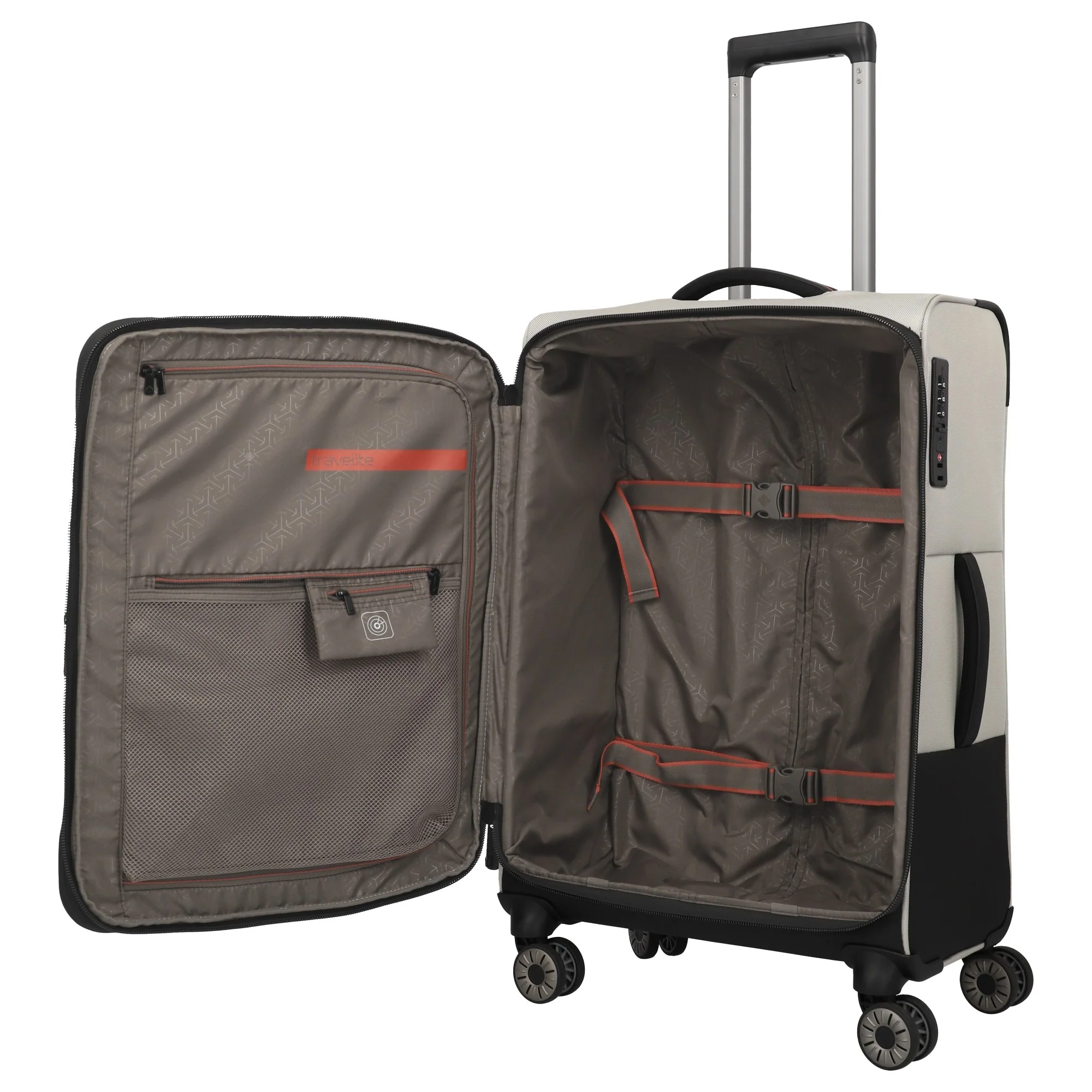 Travelite Crosslite - 4-Rollen-Trolley M 66 cm erw. (natur) - Image 6