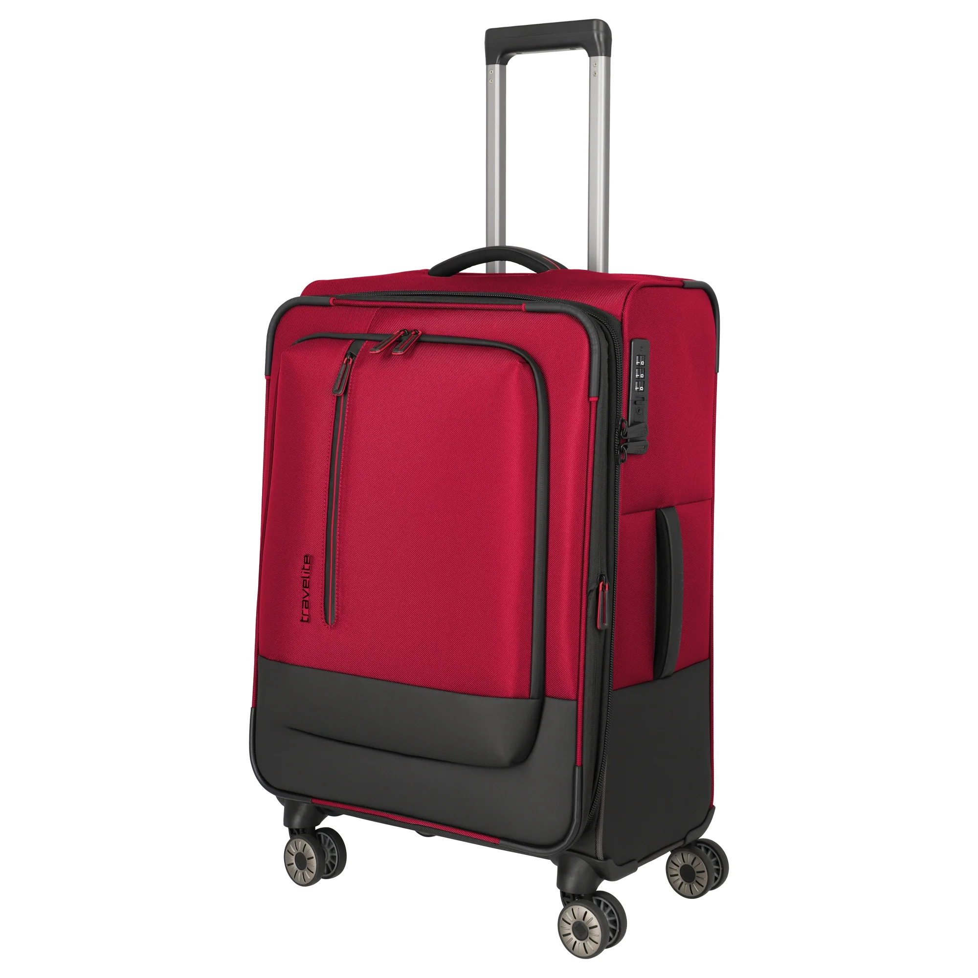 Travelite Crosslite - 4-Rollen-Trolley M 66 cm erw. (red) - Image 2