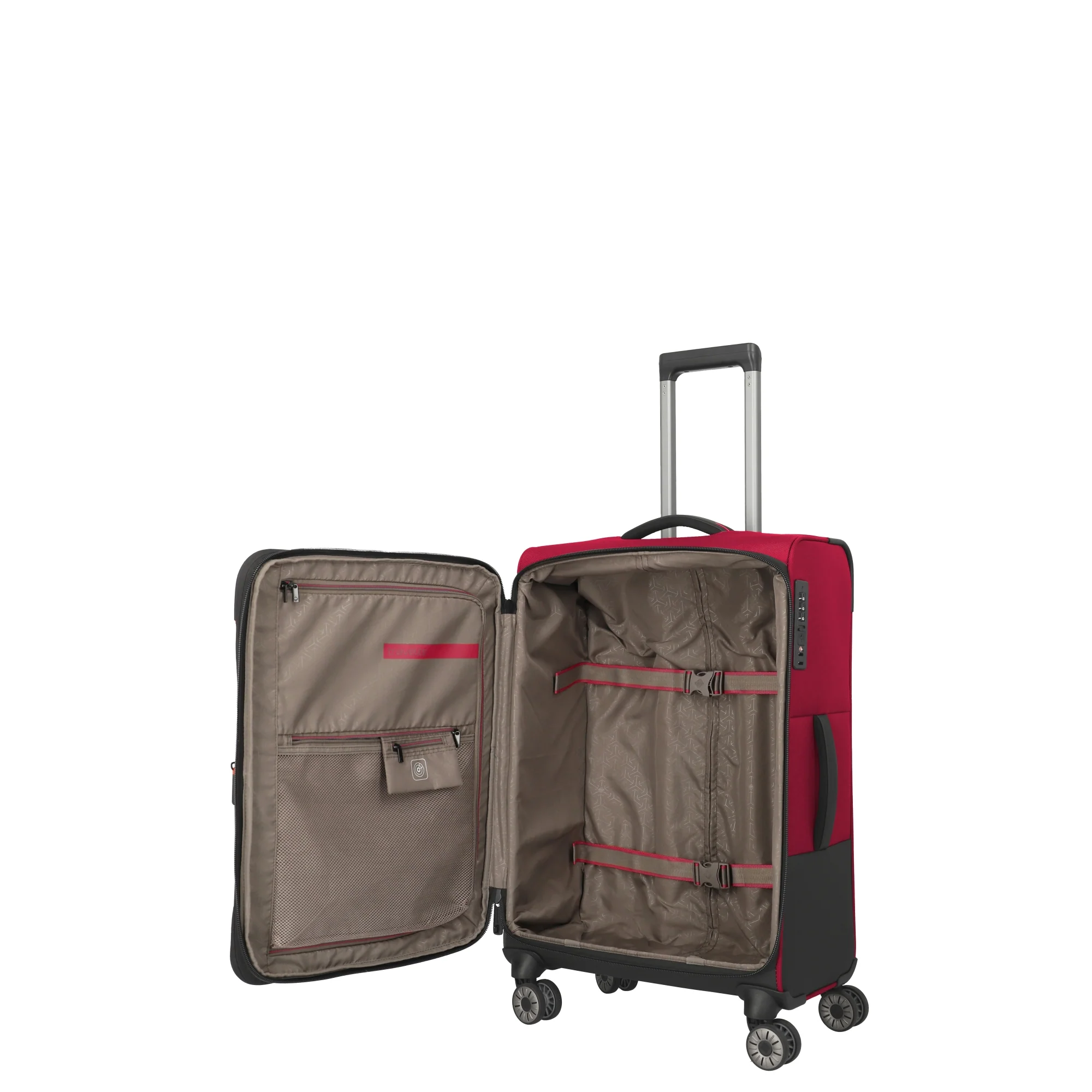 Travelite Crosslite - 4-Rollen-Trolley M 66 cm erw. (red) - Image 6