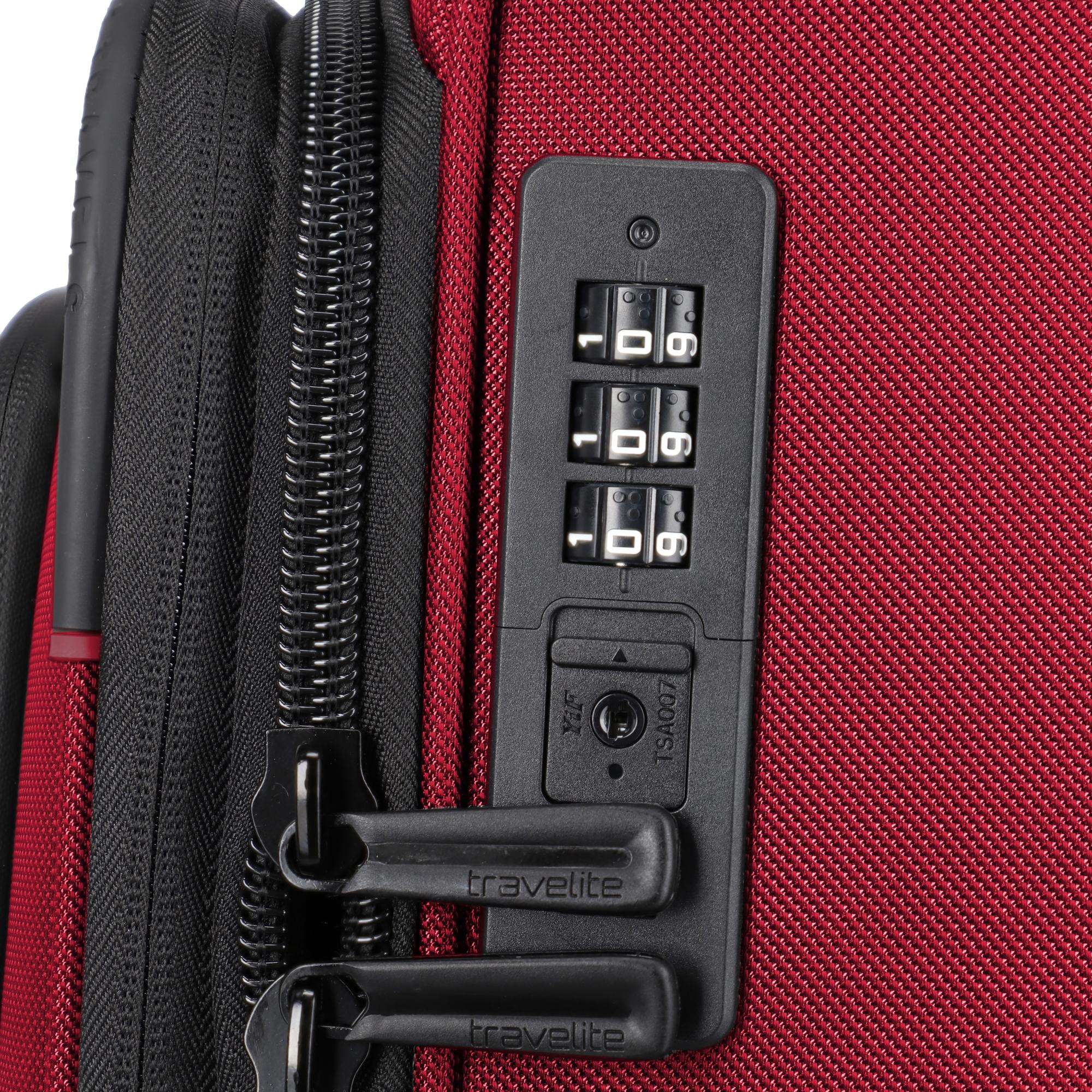 Travelite Crosslite - 4-Rollen-Trolley M 66 cm erw. (red) - Image 8