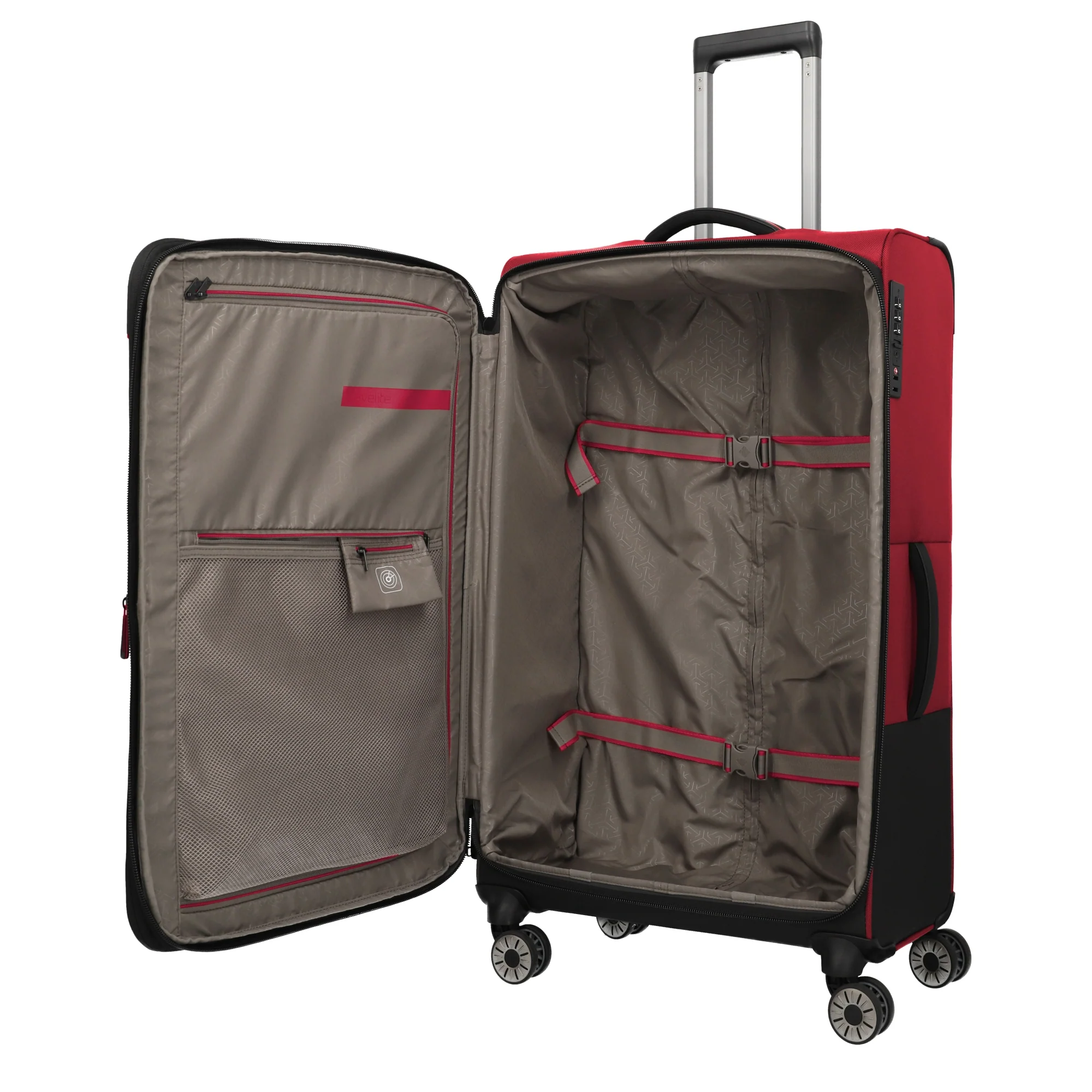Travelite Crosslite - 4-Rollen-Trolley XL 81 cm erw. (red) - Image 6