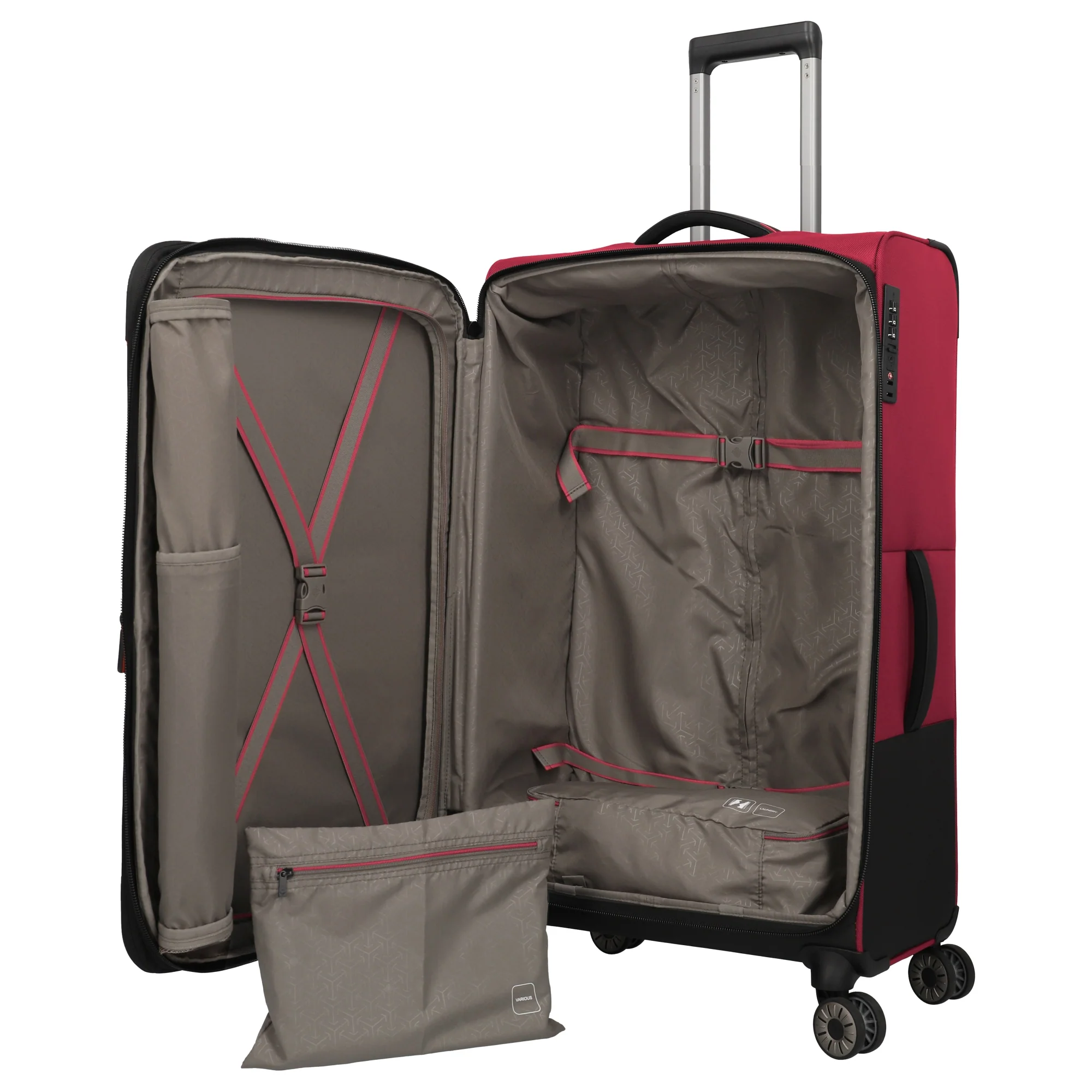 Travelite Crosslite - 4-Rollen-Trolley XL 81 cm erw. (red) - Image 7