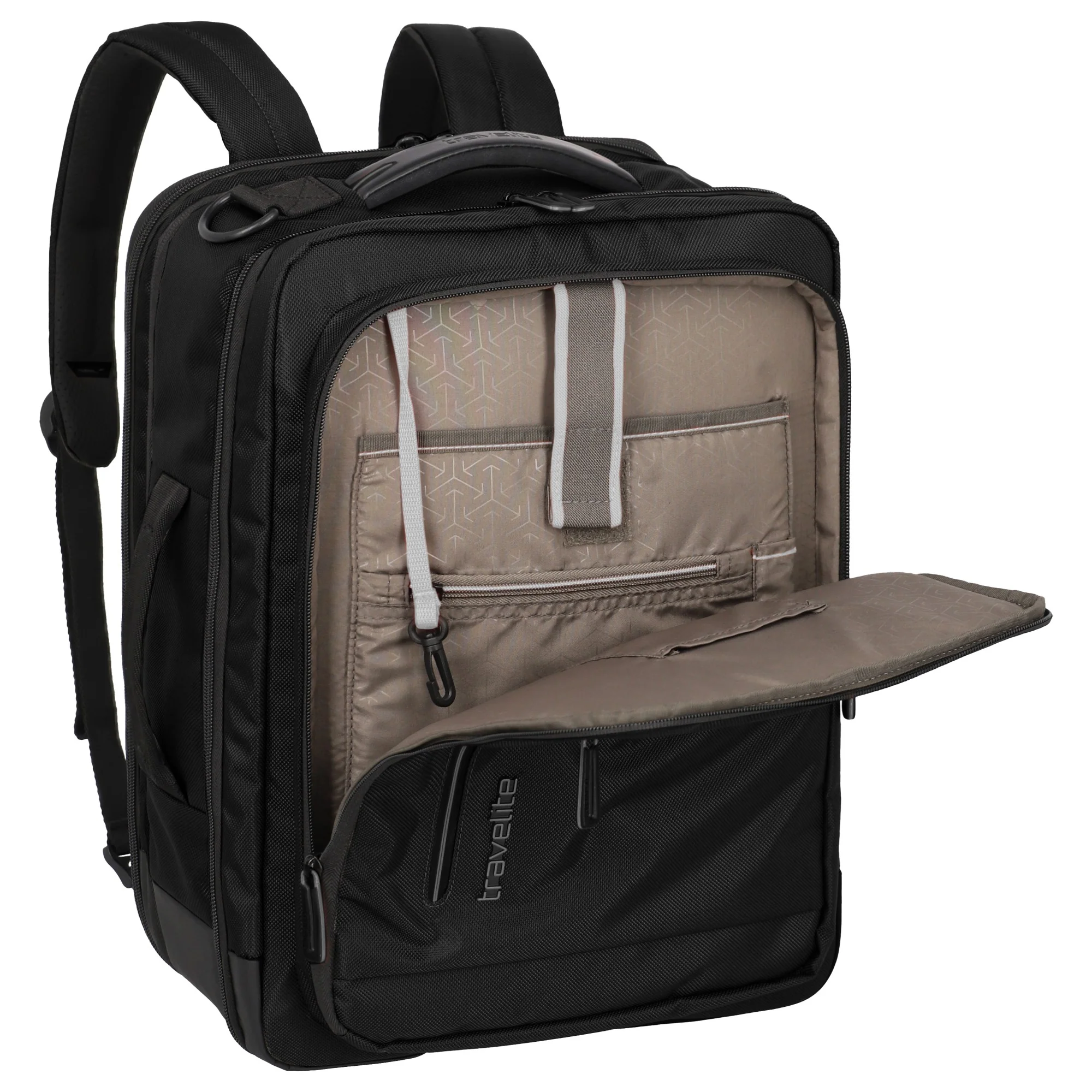Travelite Crosslite - Bordtasche/Rucksack 43 cm (black) - Image 8