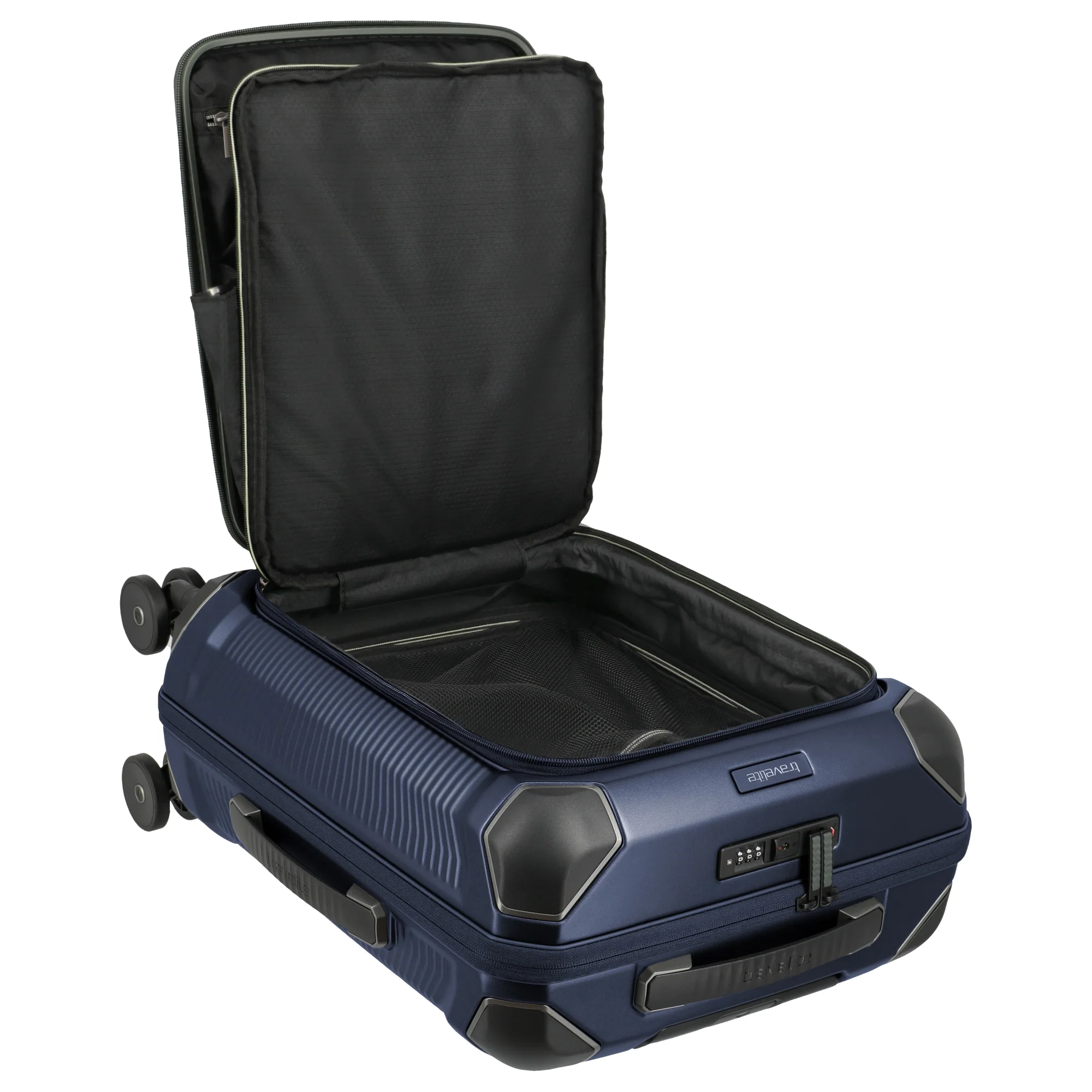 Travelite Millennium - 4-Rollen-Kabinentrolley mit Vortasche S 55 cm (navy) - Image 11