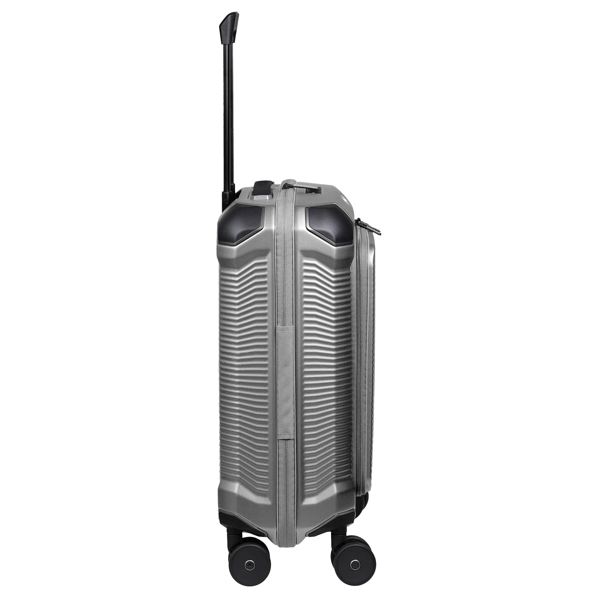 Travelite Millennium - 4-Rollen-Kabinentrolley mit Vortasche S 55 cm (silver) - Image 5