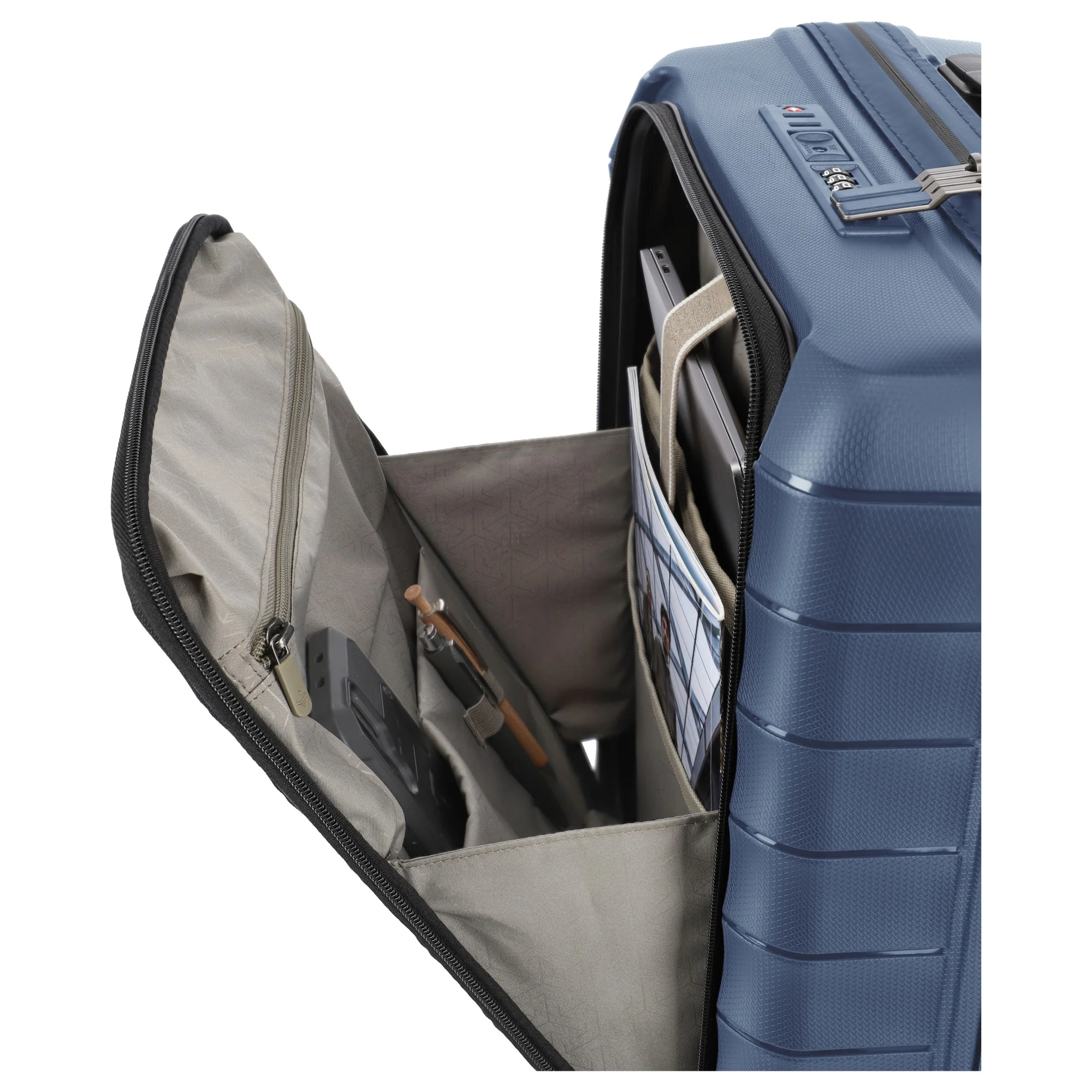 Travelite Mooby - 4-Rollen-Kabinentrolley mit Vortasche S 55 cm (marine) - Image 9
