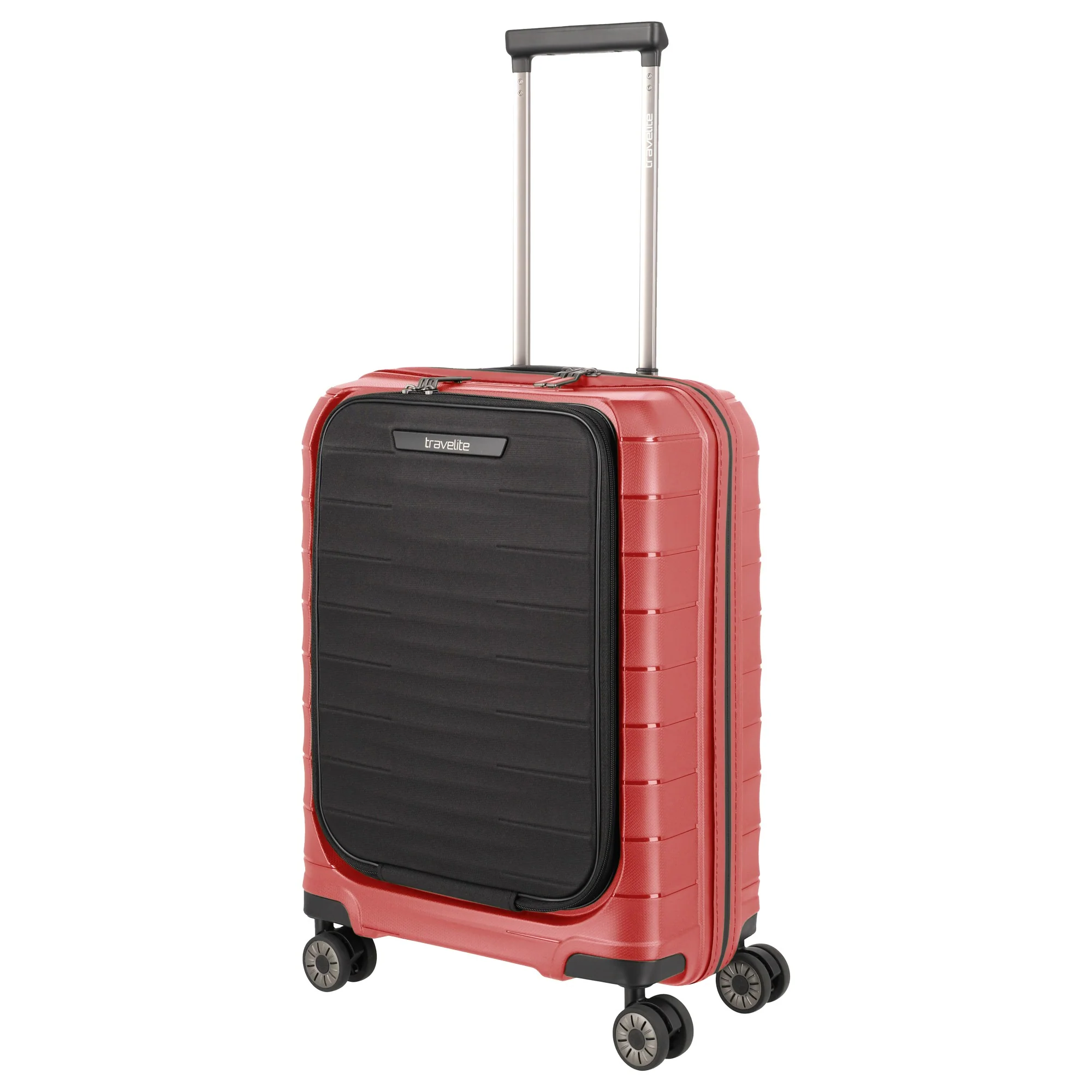 Travelite Mooby - 4-Rollen-Kabinentrolley mit Vortasche S 55 cm (rot) - Image 2