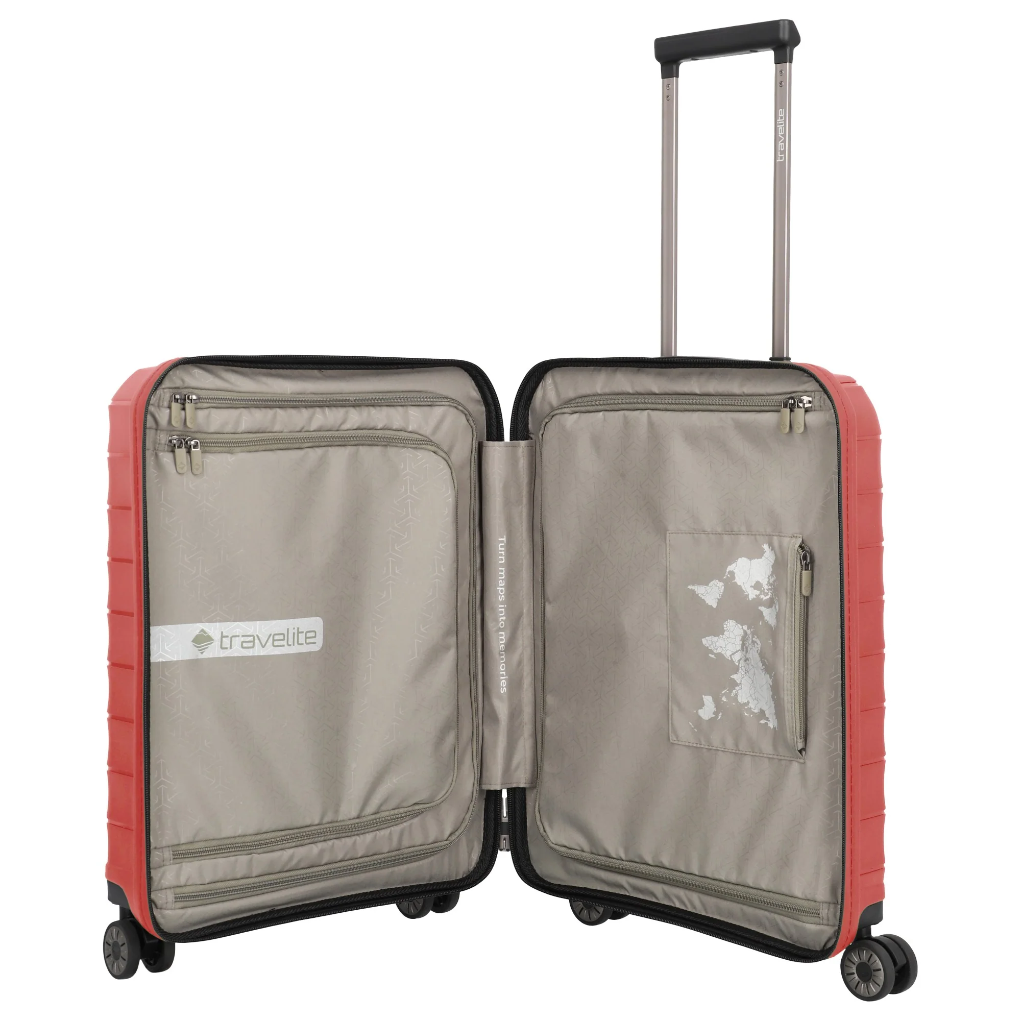 Travelite Mooby - 4-Rollen-Kabinentrolley mit Vortasche S 55 cm (rot) - Image 6