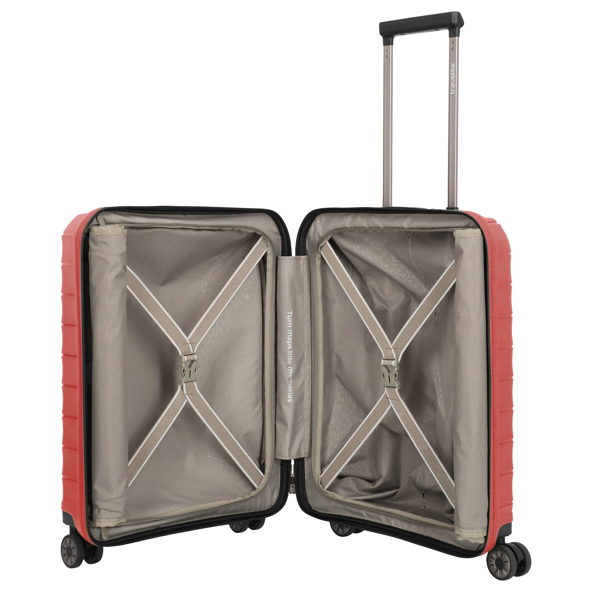 Travelite Mooby - 4-Rollen-Kabinentrolley mit Vortasche S 55 cm (rot) - Image 7