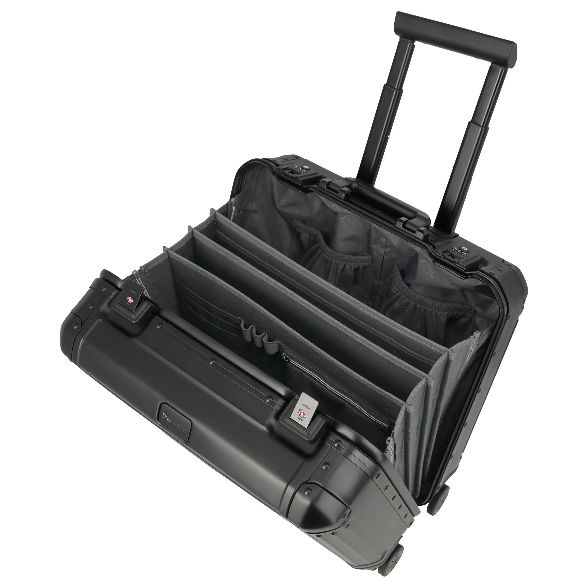 Travelite Next - 4-Rollen-Businesstrolley 45 cm (schwarz) - Image 6