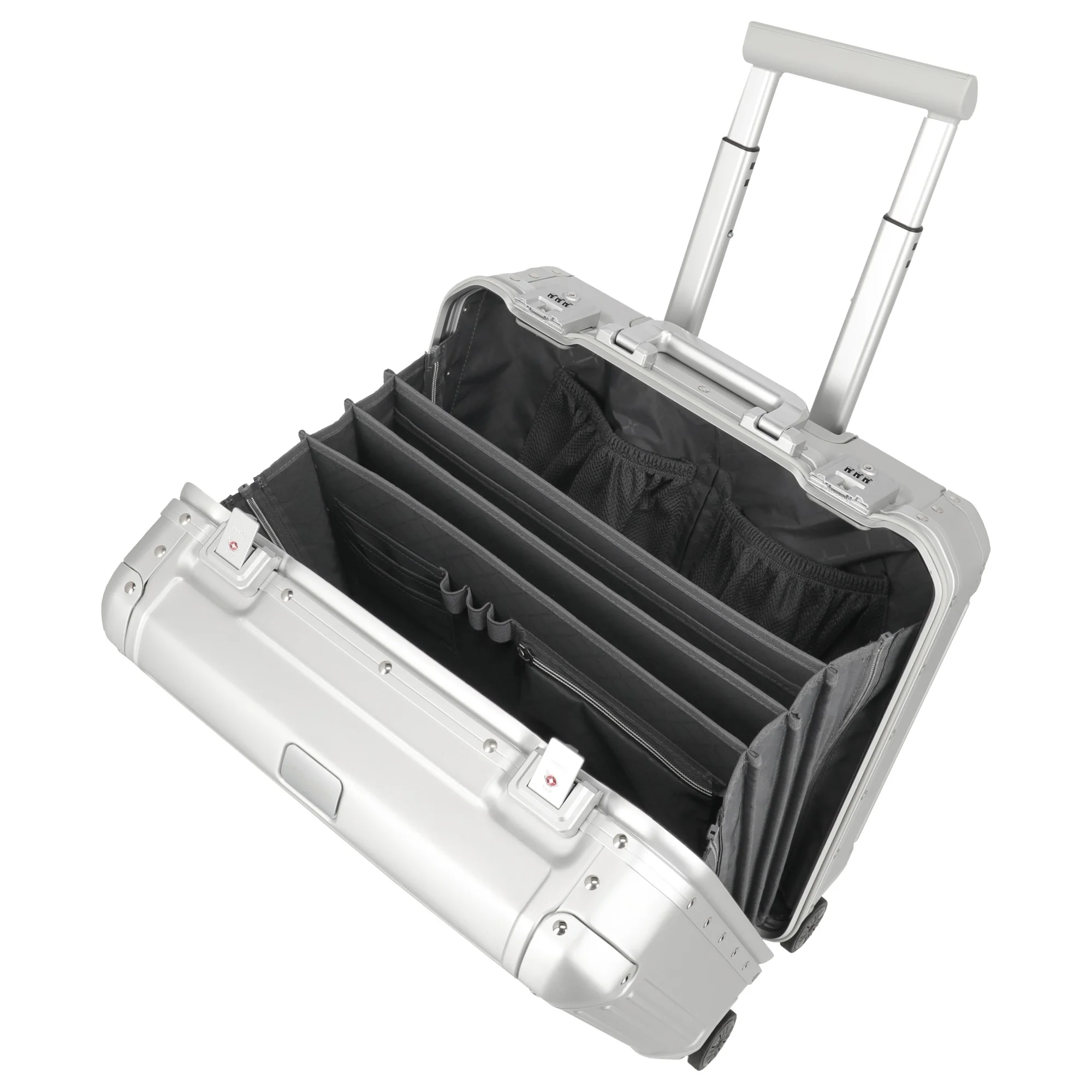 Travelite Next - 4-Rollen-Businesstrolley 45 cm (silber) - Image 6