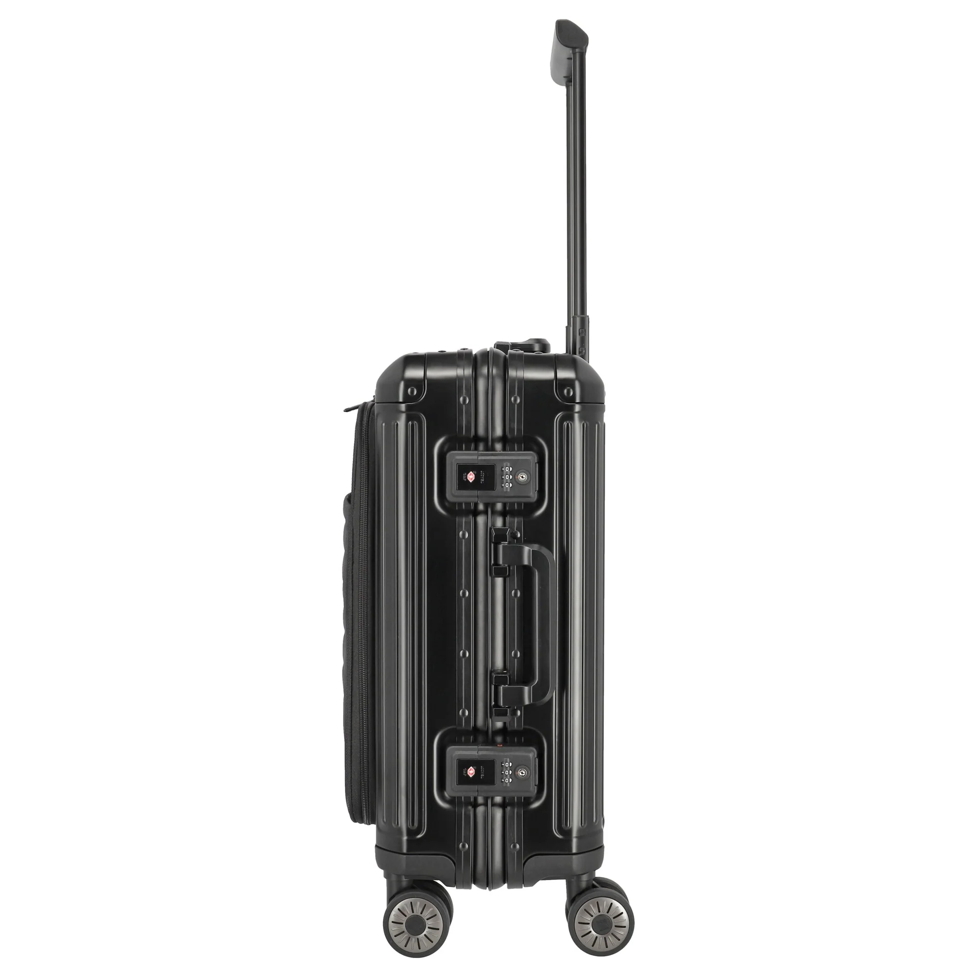 Travelite Next - 4-Rollen-Kabinentrolley mit Vortasche S 55 cm (black) - Image 3