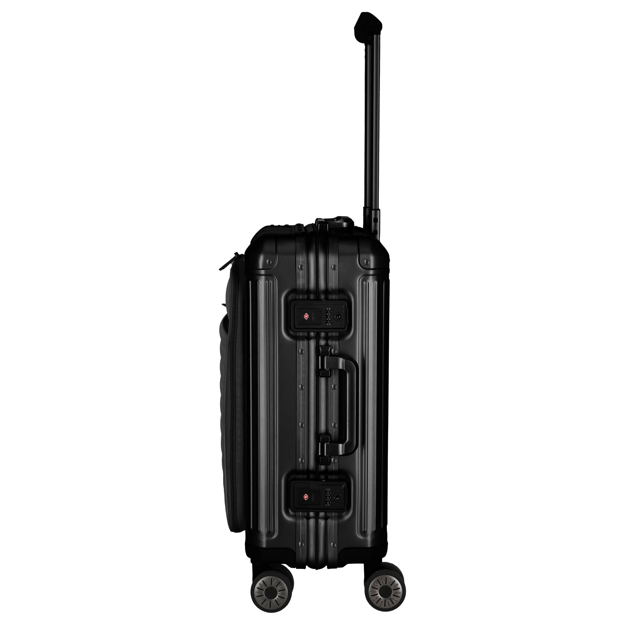 Travelite Next - 4-Rollen-Kabinentrolley mit Vortasche S 55 cm (black) - Image 3