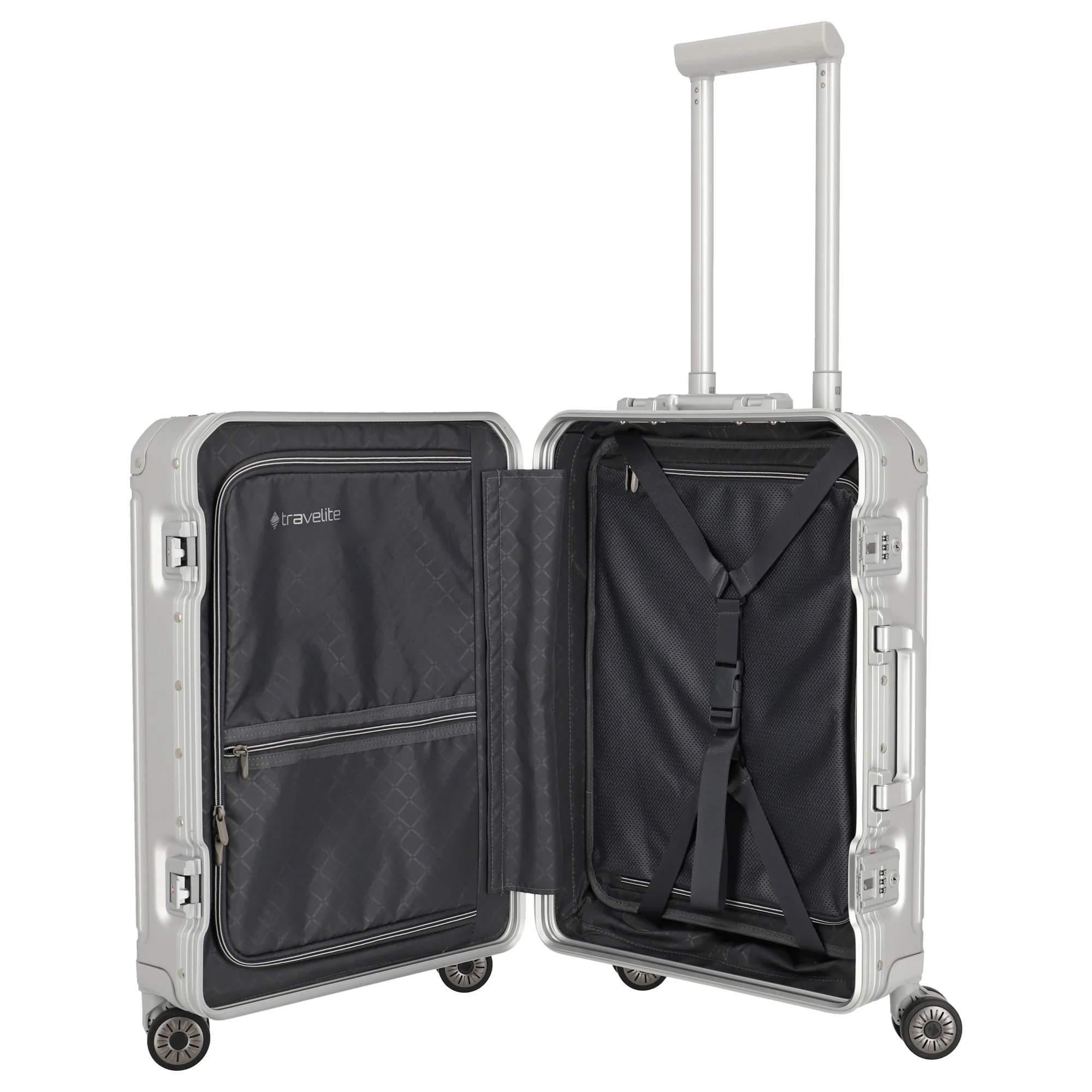 Travelite Next - 4-Rollen-Kabinentrolley S 55 cm (silber) - Image 6