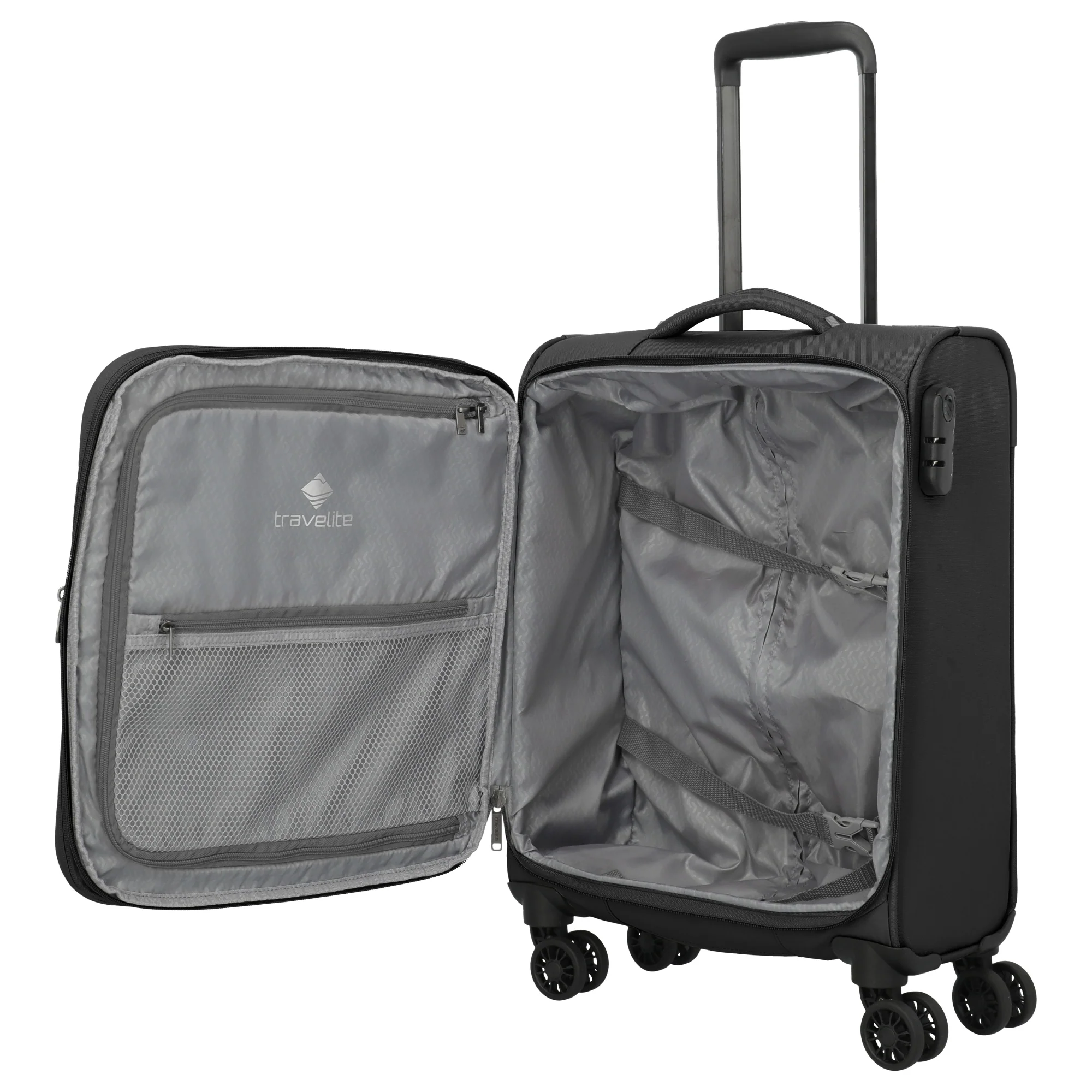 Travelite Umbria - 4-Rollen-Kabinentrolley S 55 cm erw. (black) - Image 7