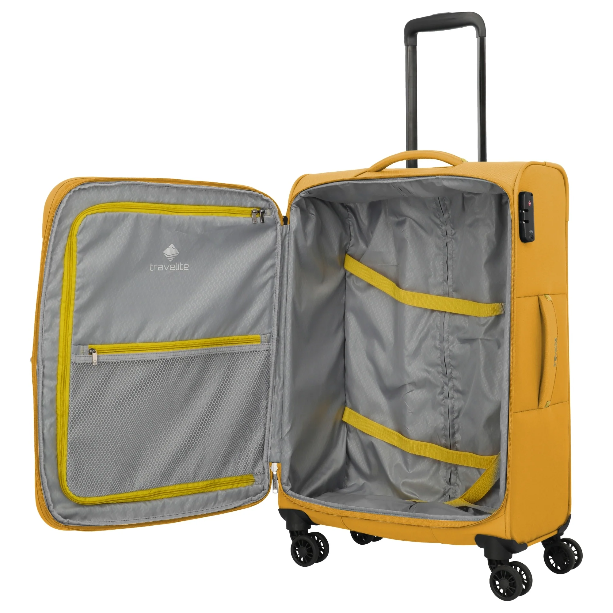 Travelite Umbria - 4-Rollen-Trolley M 67 cm erw. (golden glow) - Image 8