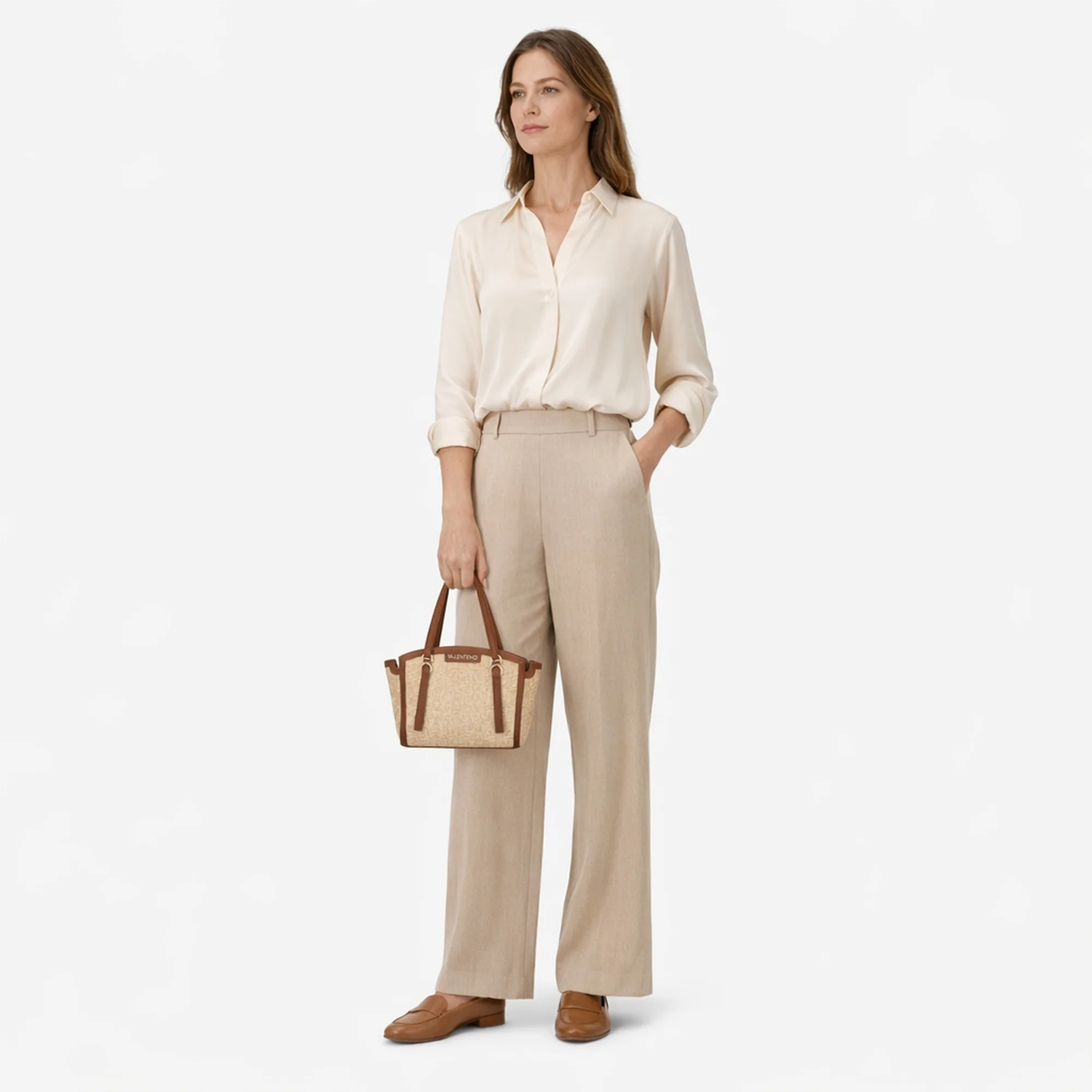 Valentino Bags Demetra - Henkeltasche 31 cm (naturale/cuoio) - Image 7