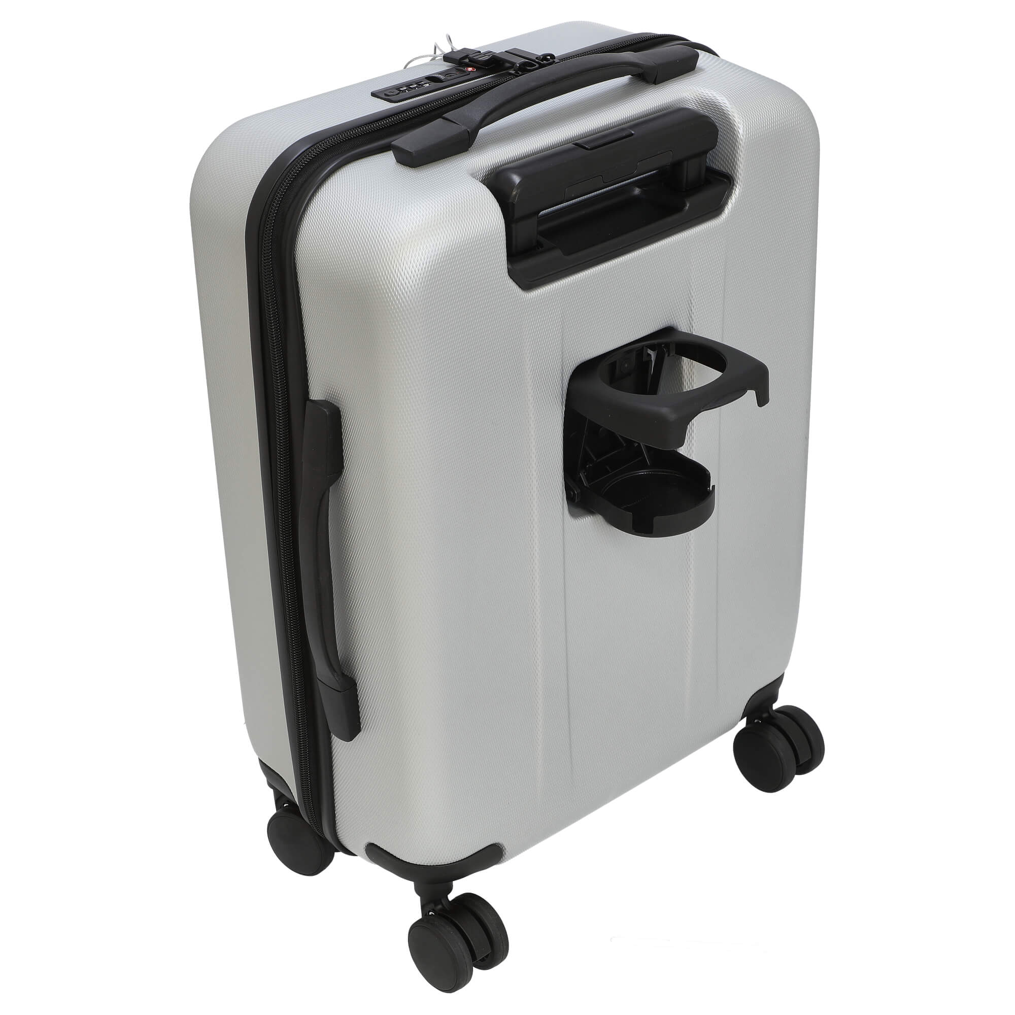 Valentino Bags Explorer Carry On - 4-Rollen-Kabinentrolley mit Getränkehalter 53 cm USB (silver) - Image 8
