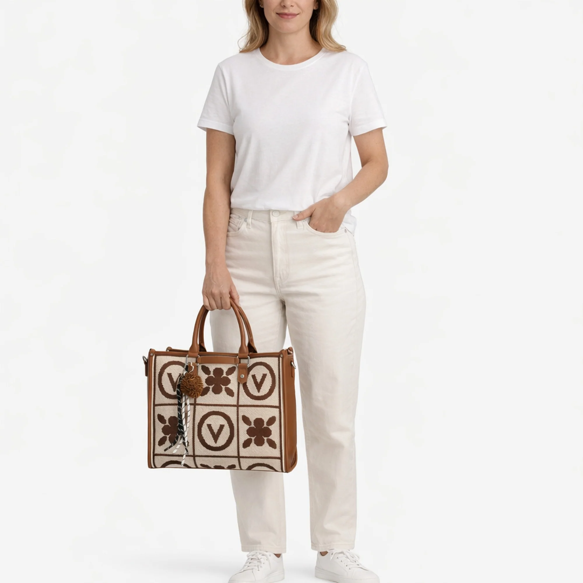 Valentino Bags Tyle - Henkeltasche 35 cm (cuoio/multicolor) - Image 7