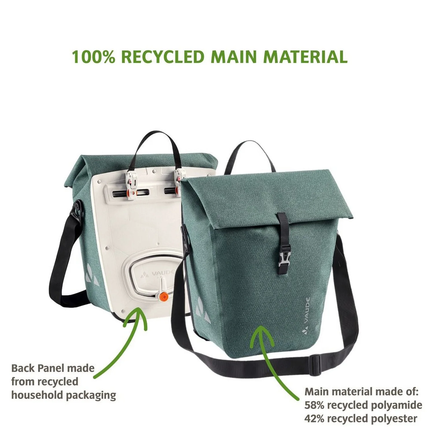 Vaude ReCycle Pro Single 22 - Hinterradtasche 40 cm (linen) - Image 4