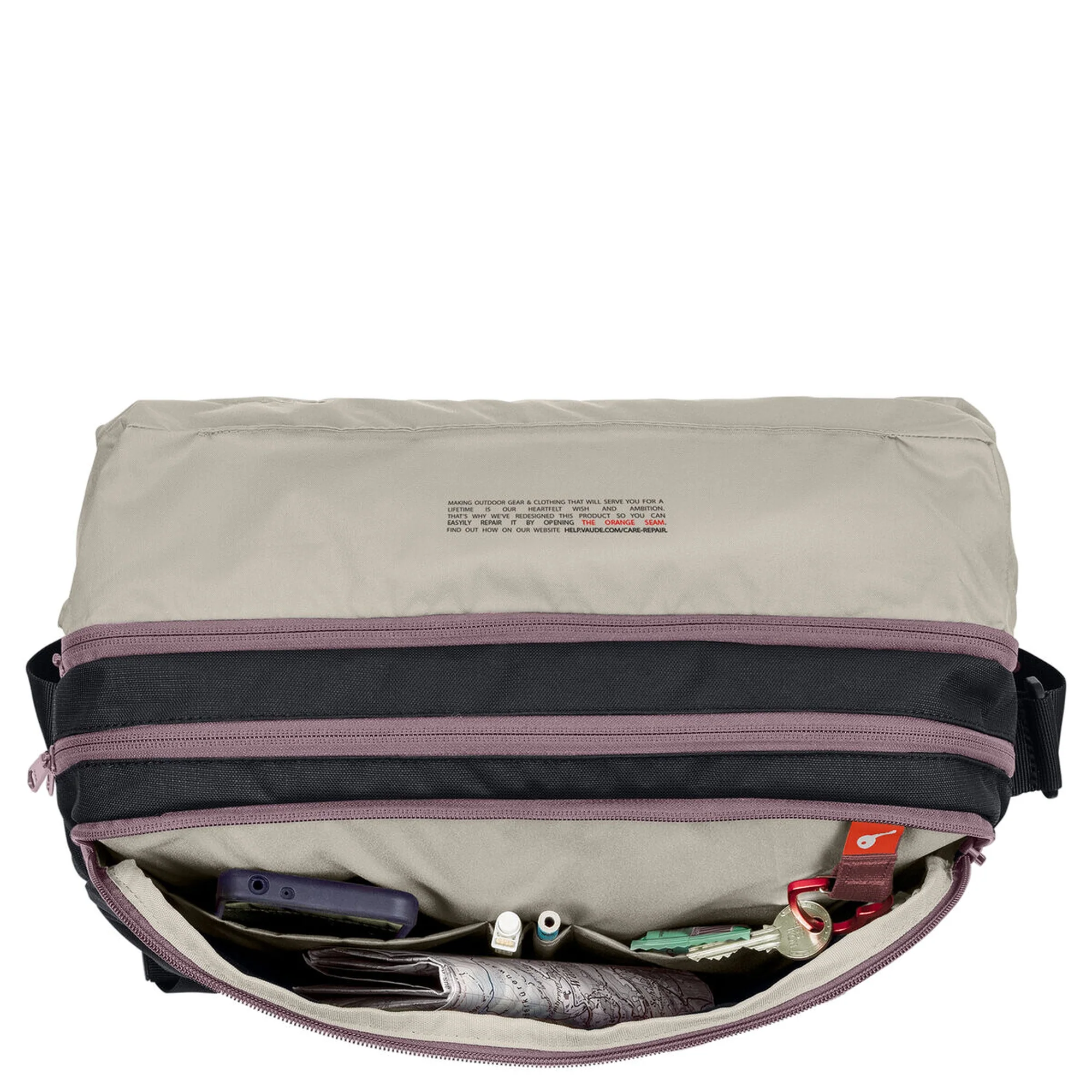 Vaude Rom III - Umhängetasche M 13.3" 35 cm (black/purple ash) - Image 6